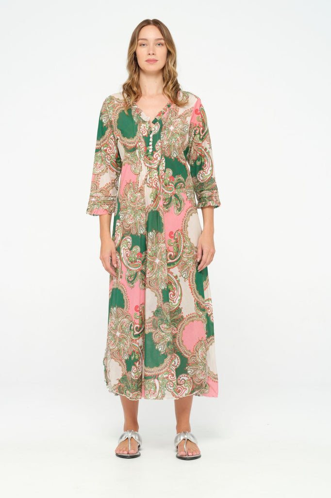 Oneseason Long Poppy Dress | Faro | Coral_Silvermaple Boutique