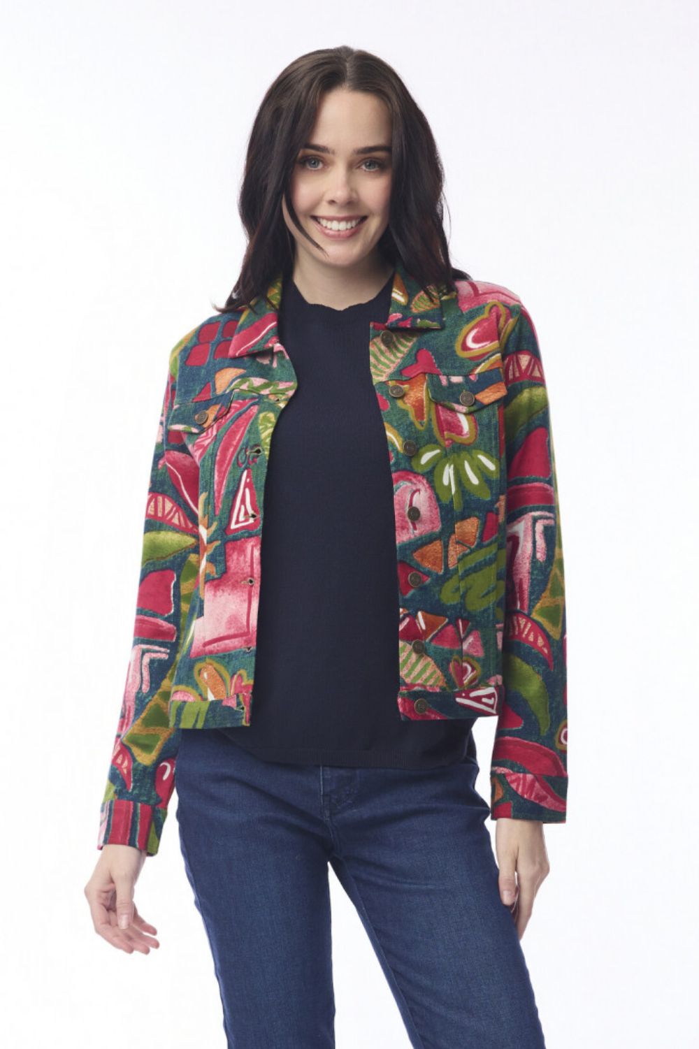 Orientique - Biker Jacket | Tropical Fun - Jacket - Silvermaple Boutique 