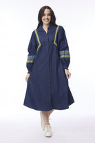Orientique - Isfahan Dress | Denim - Dress - Silvermaple Boutique 