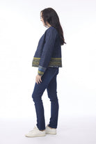 Orientique - Isfahan Quilted Reversible Jacket | Denim - Jacket - Silvermaple Boutique 