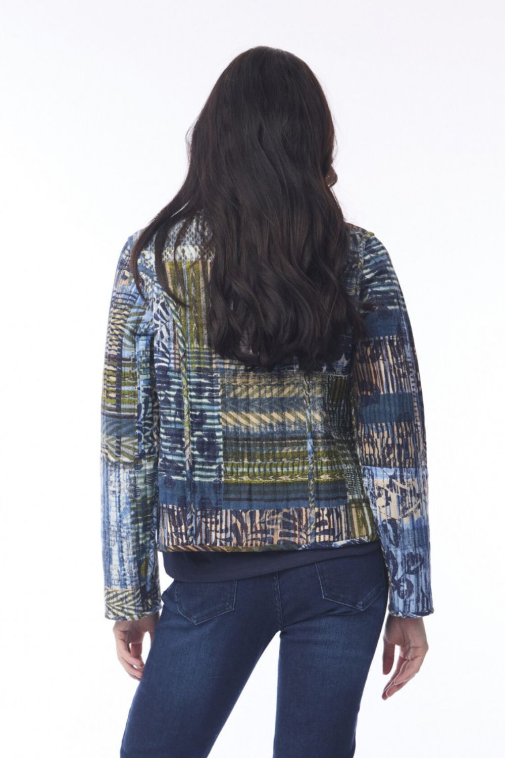 Orientique - Isfahan Quilted Reversible Jacket | Denim - Jacket - Silvermaple Boutique 