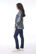 Orientique - Isfahan Top | Navy Print - Top - Silvermaple Boutique 