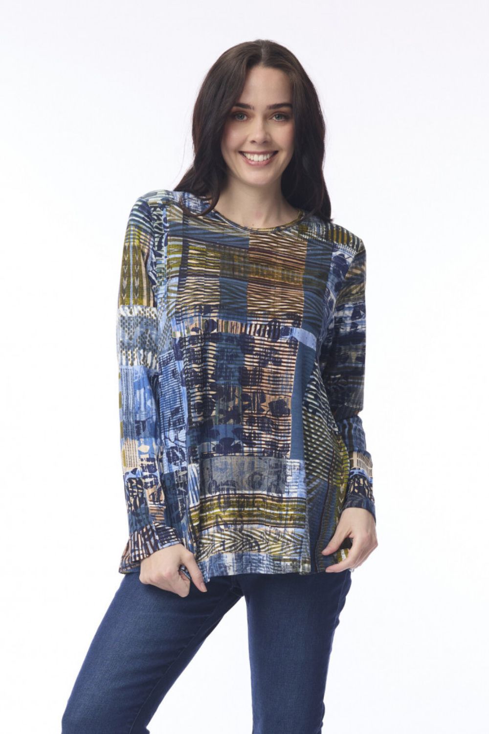 Orientique - Isfahan Top | Navy Print - Top - Silvermaple Boutique 