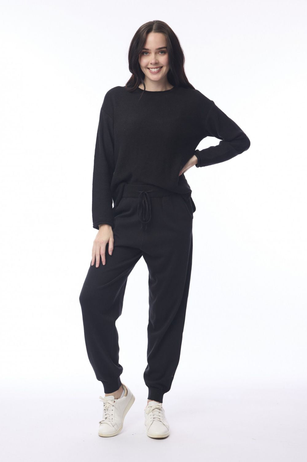 Orientique - Knit Travel Pant | Black - Pants - Silvermaple Boutique 