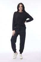 Orientique - Knit Travel Pant | Black - Pants - Silvermaple Boutique 