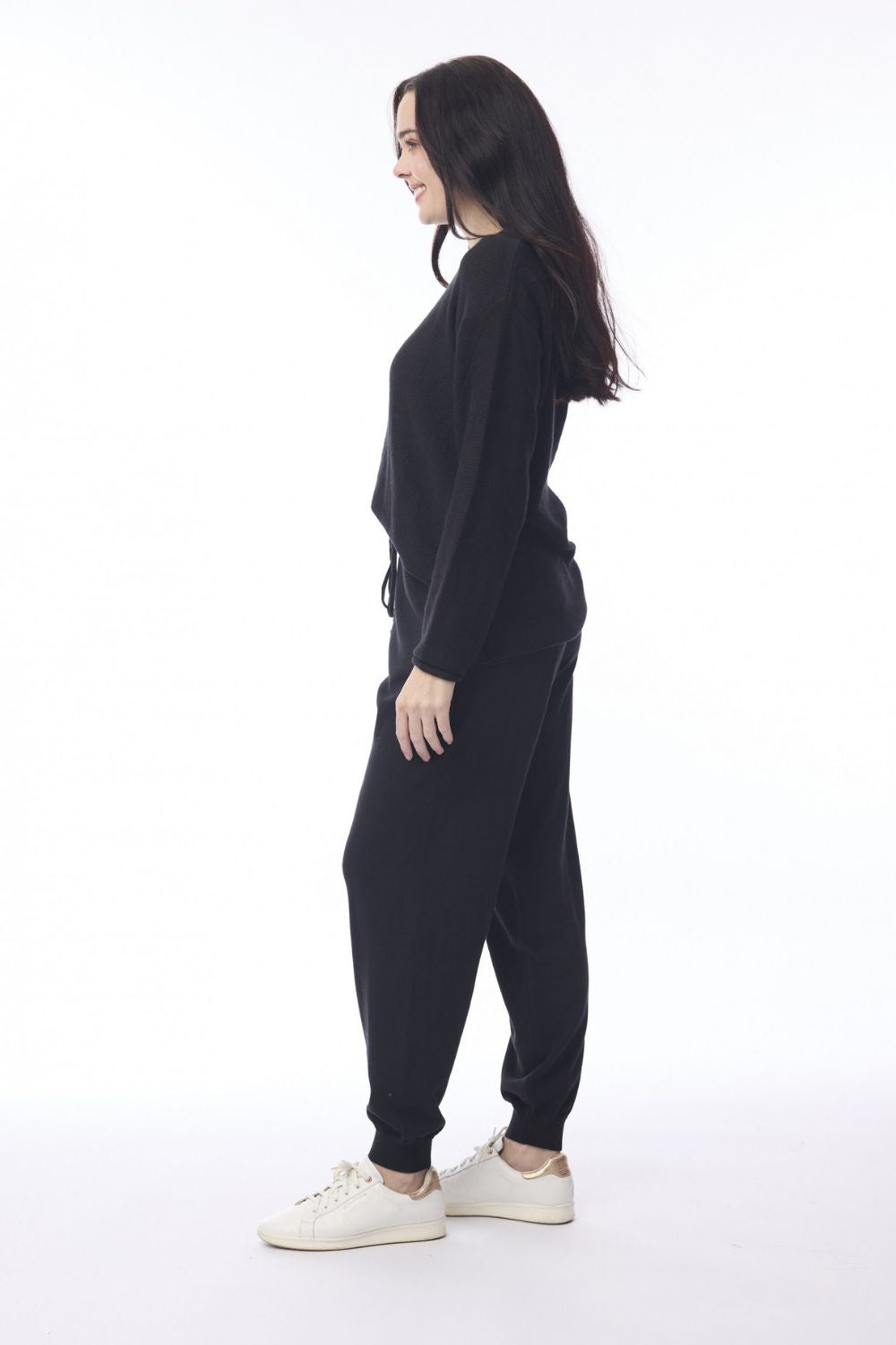 Orientique - Knit Travel Pant | Black - Pants - Silvermaple Boutique 