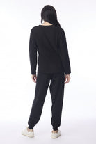 Orientique - Knit Travel Pant | Black - Pants - Silvermaple Boutique 