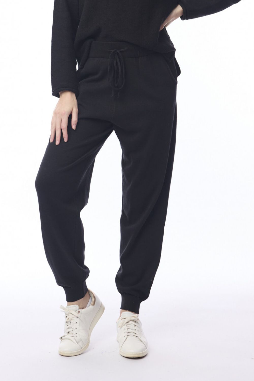 Orientique - Knit Travel Pant | Black - Pants - Silvermaple Boutique 