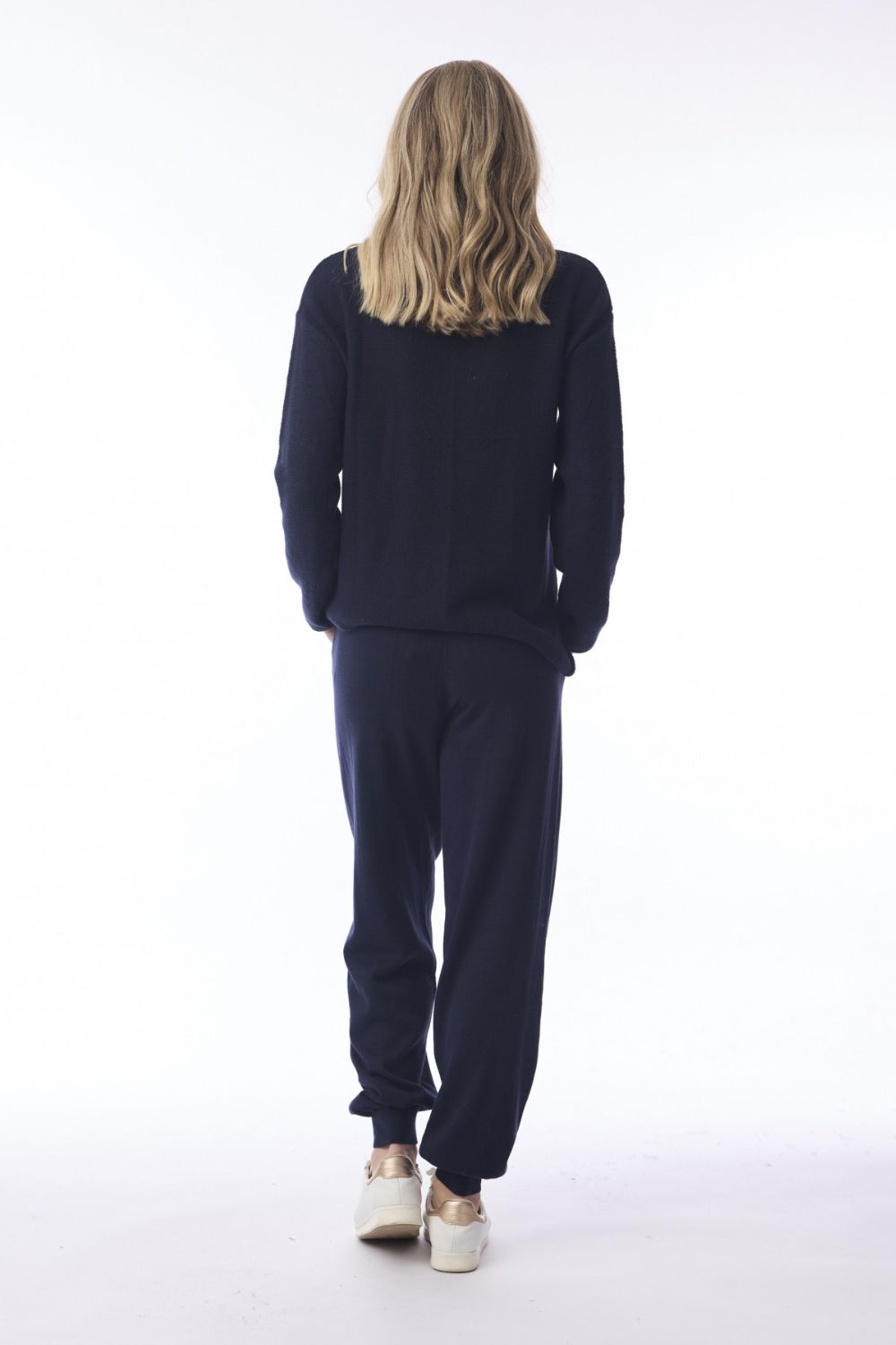 Orientique - Knit Travel Pant | Navy - Pants - Silvermaple Boutique 