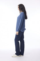 Orientique - Ribbed Knit Jumper | Denim Melange - Jumper - Silvermaple Boutique 