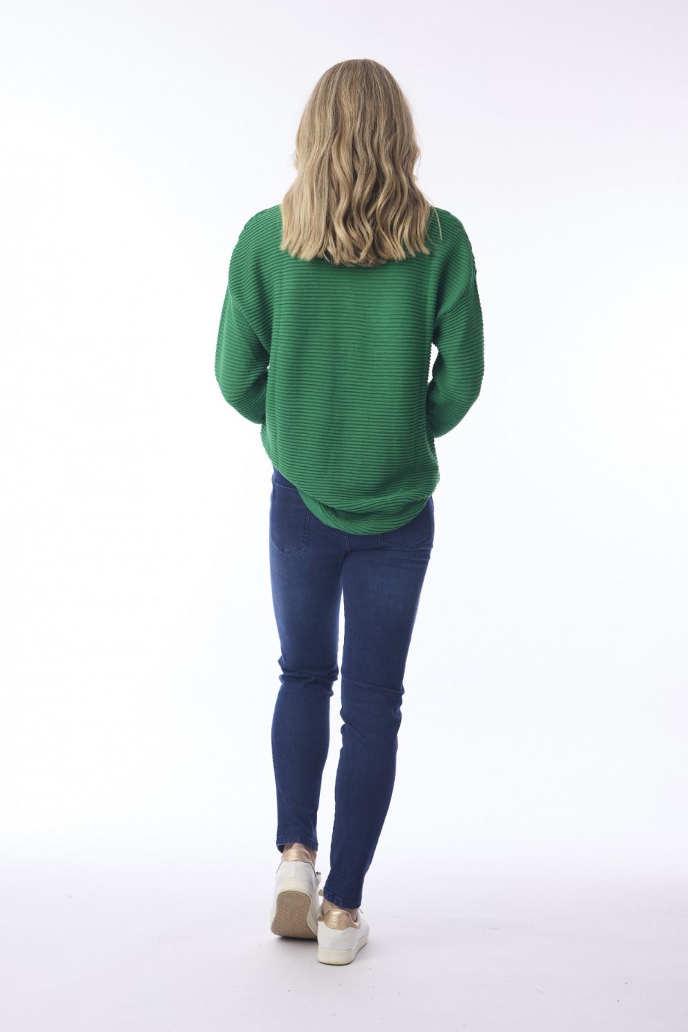 Orientique - Ribbed Knit Jumper | Green - Jumper - Silvermaple Boutique 