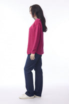 Orientique - Ribbed Knit Jumper | Hot Pink - Jumper - Silvermaple Boutique 