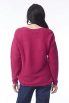 Orientique - Ribbed Knit Jumper | Hot Pink - Jumper - Silvermaple Boutique 