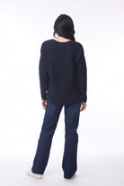 Orientique - Ribbed Knit Jumper | Navy - Jumper - Silvermaple Boutique 