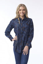 Orientique - Tabriz Shirt | Midnight Ivy - Shirt - Silvermaple Boutique 