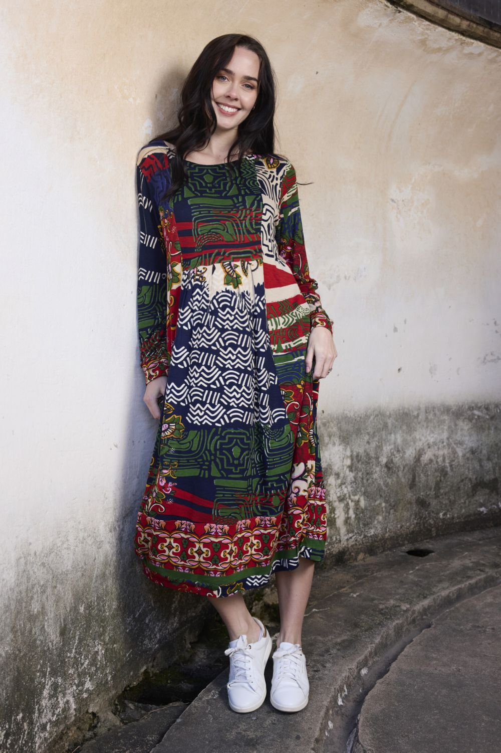 Orientique - Zapotec Bubble Dress | Print - Dress - Silvermaple Boutique 
