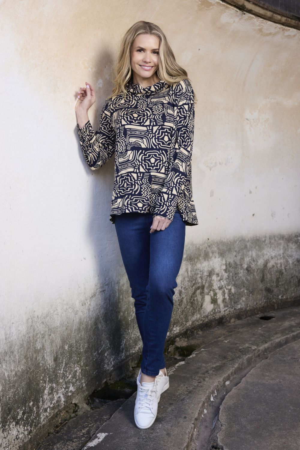 Orientique - Zapotec Cowl Top | Abstract - Top - Silvermaple Boutique 