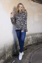 Orientique - Zapotec Cowl Top | Abstract - Top - Silvermaple Boutique 