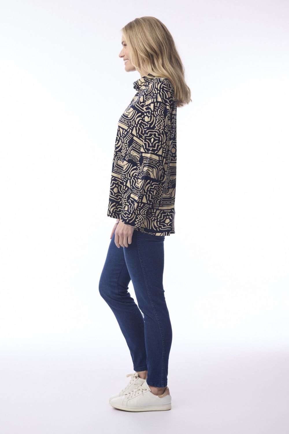 Orientique - Zapotec Cowl Top | Abstract - Top - Silvermaple Boutique 