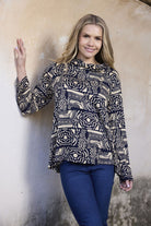 Orientique - Zapotec Cowl Top | Abstract - Top - Silvermaple Boutique 