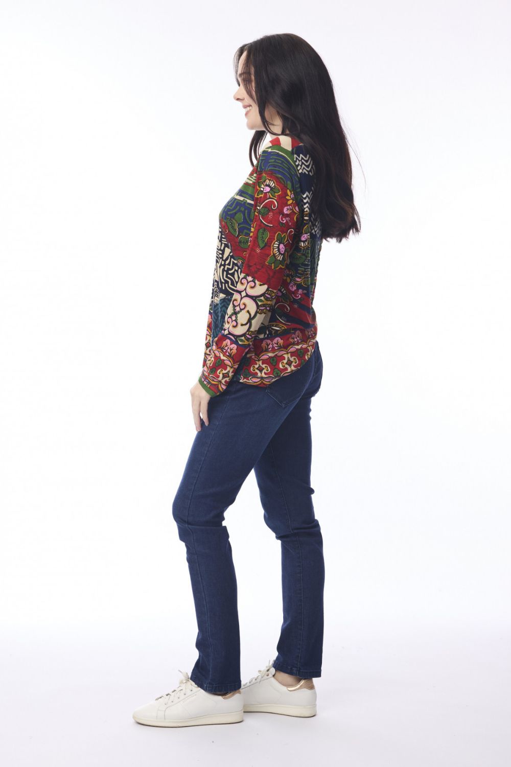 Orientique - Zapotec Patch Top | Print - Top - Silvermaple Boutique 