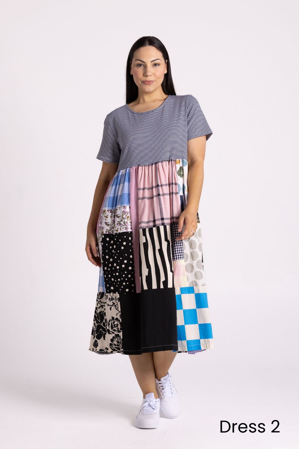 Silvermaple Collection - Patchwork Dress | Multi - Dress - Silvermaple Boutique 