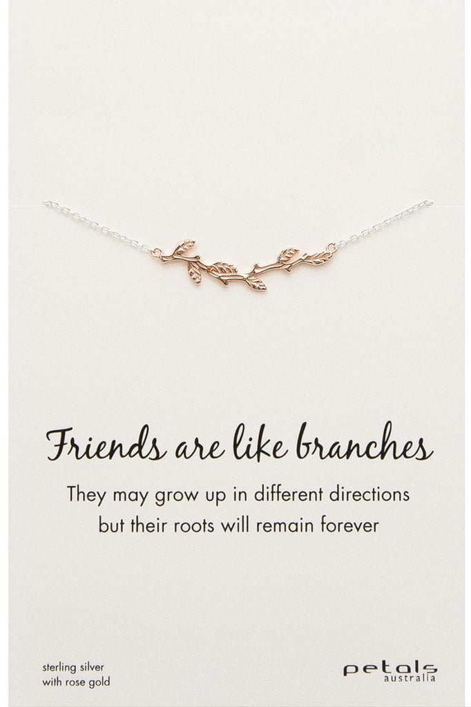 Petals Australia Branch Necklace | Rose Gold/Silver_Silvermaple Boutique