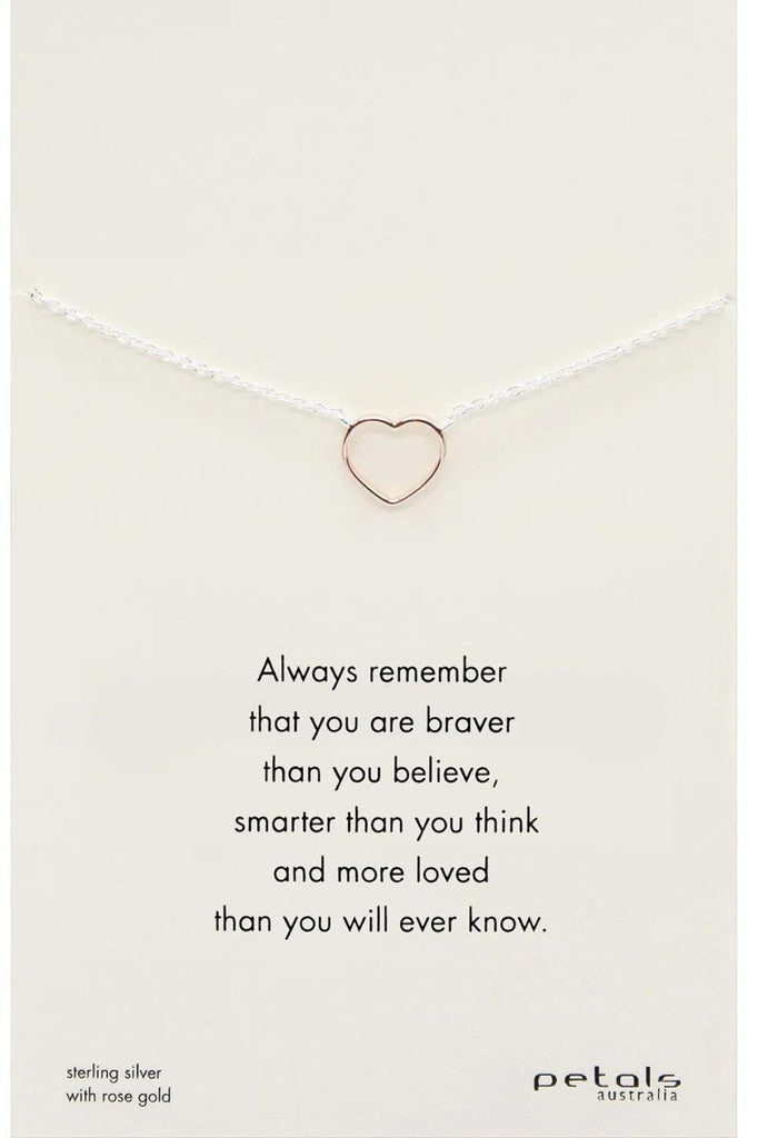 Petals Australia Remember Open Heart Necklace | Multi_Silvermaple Boutique