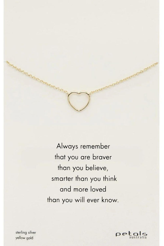 Petals Australia Remember Open Heart Necklace | Multi_Silvermaple Boutique