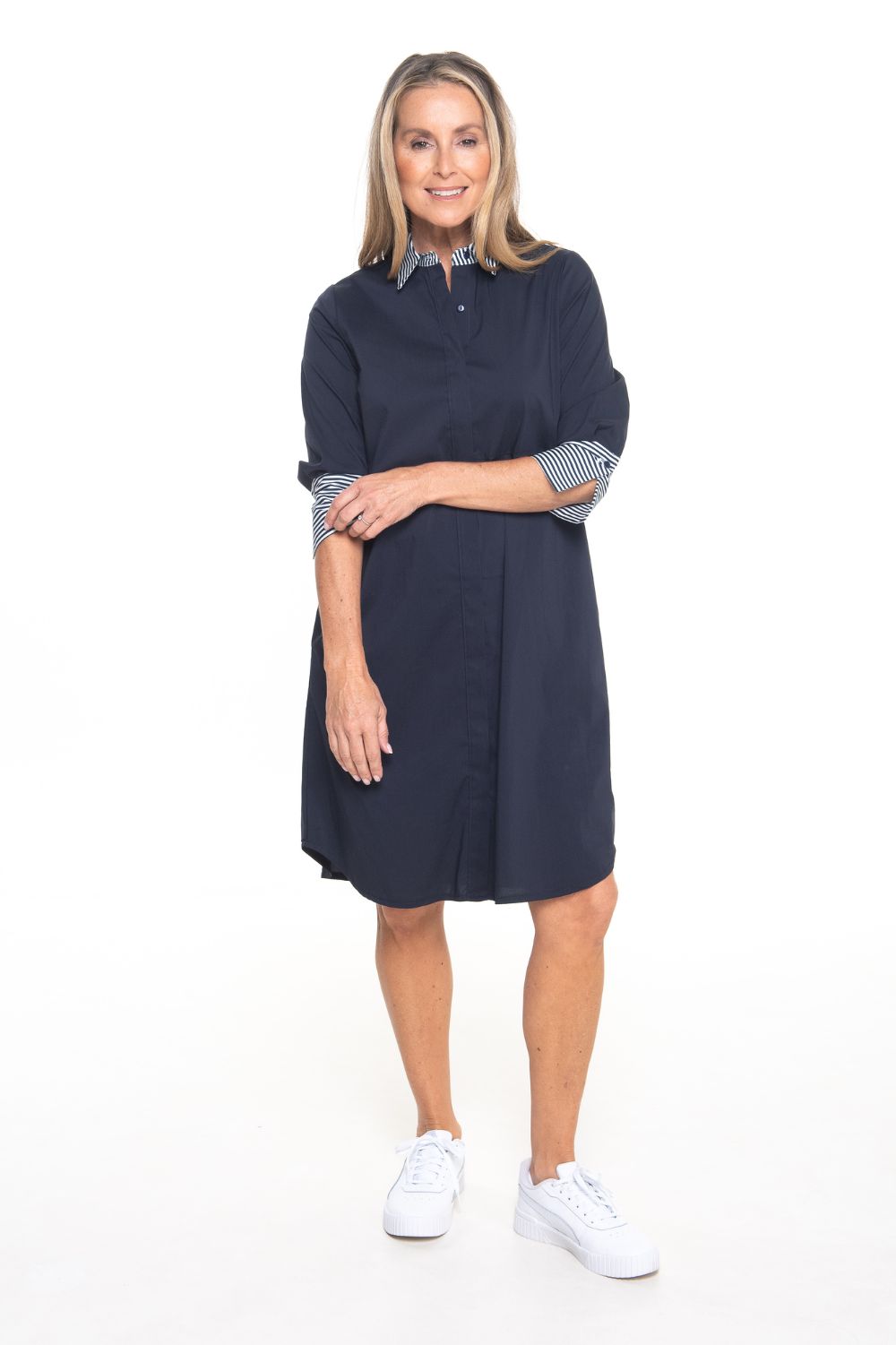 Philosophy Australia - Ashleigh Shirt Dress | Navy - Dress - Silvermaple Boutique 