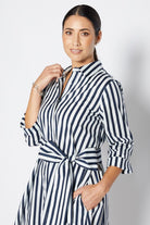 Philosophy Australia - Kiera Stripe Dress | Navy - Dress - Silvermaple Boutique 