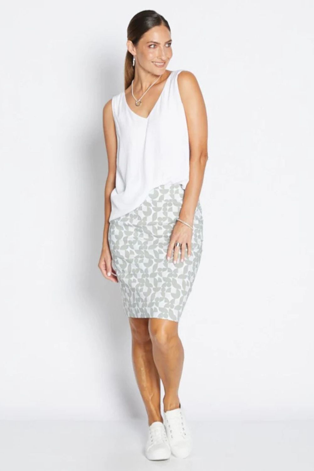 Philosophy Australia - Marnie Bengaline Skirt | Sage Deco - Skirt - Silvermaple Boutique 