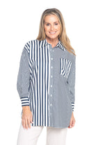 Philosophy Australia - Port Multi Stripe Shirt | Navy - Shirt - Silvermaple Boutique 