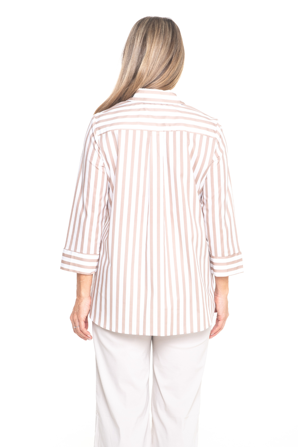 Philosophy Australia - Regina Shirt | Stone Wide Stripe - Shirt - Silvermaple Boutique 