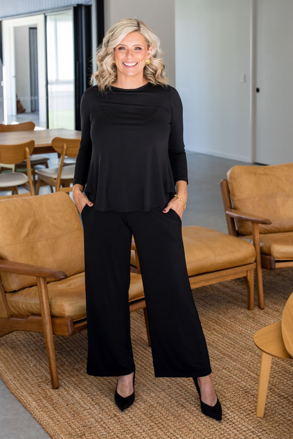 Philosophy Australia - Jackie Wide Leg Pants | Black - Pants - Silvermaple Boutique 