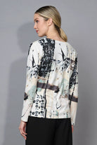 Picadilly - Picadilly Printed Soft Knit Top | Dusty Jade - Top - Silvermaple Boutique 