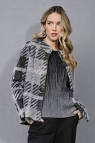 Picadilly - Picadilly Short Plaid Jacket | Grey Multi - Jacket - Silvermaple Boutique 