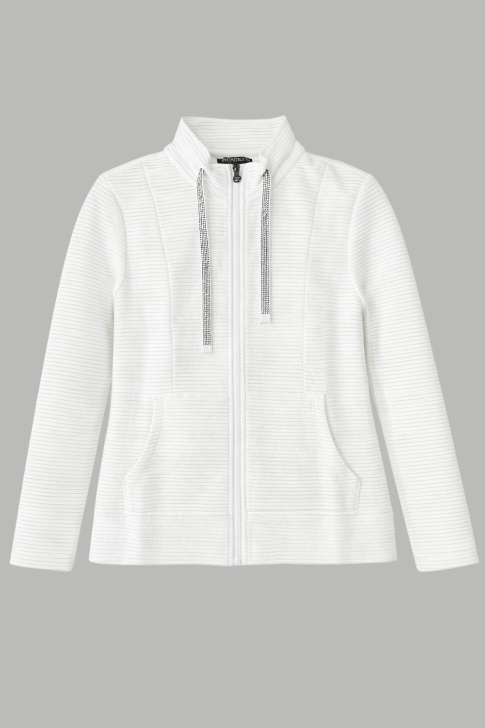 Picadilly - Picadilly Zip Front Jacket | Off White - Jacket - Silvermaple Boutique 