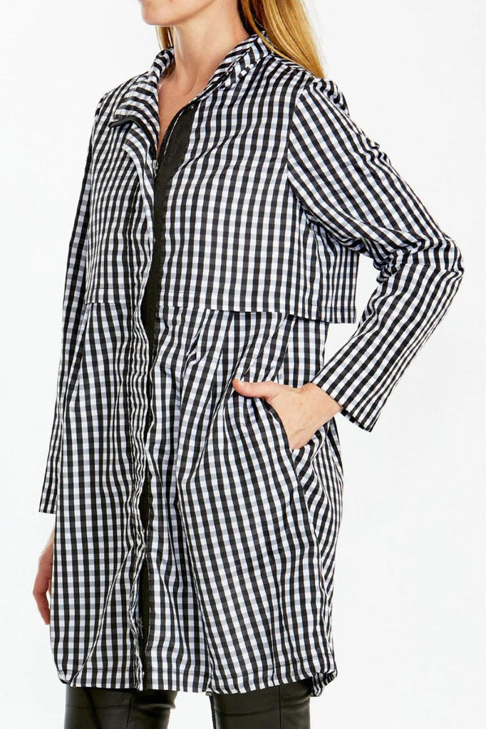 Pingpong Check Anorak Jacket | Black/White Check _Silvermaple Boutique