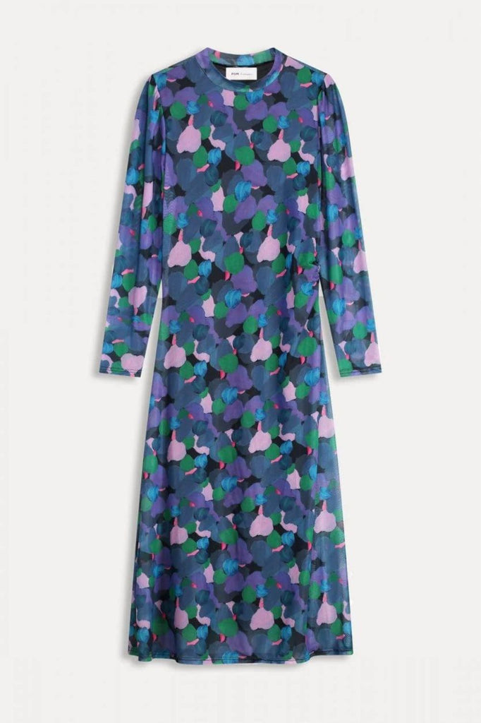 Pom Brushwork Slim Dress | Lilac_Silvermaple Boutique
