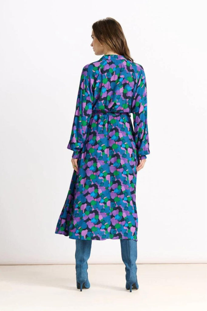 Pom Brushwork Dress | Lilac_Silvermaple Boutique