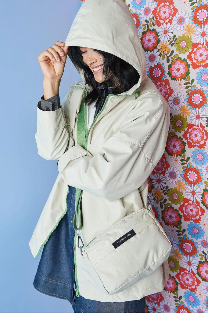 Project Ten Raincoat In Crossbody Bag | Ecru _Silvermaple Boutique
