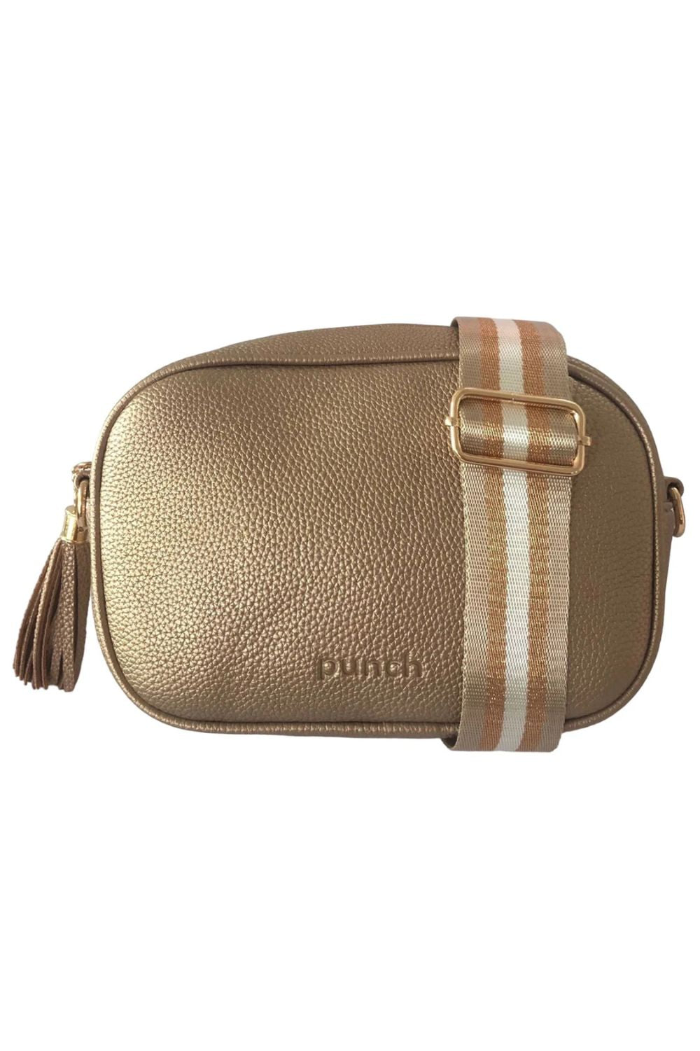 Punch Neoprene - Bianca Crossbody Bag | Bronze - Handbag - Silvermaple Boutique 