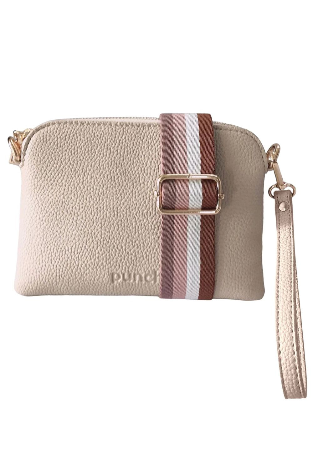 Punch Neoprene - Sally Mini Crossbody Bag | Nude - Handbag - Silvermaple Boutique 