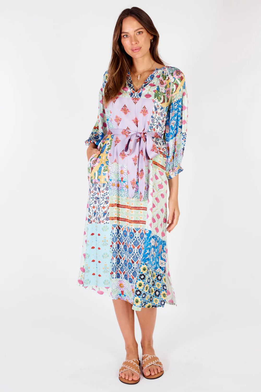 Rubyyaya - Boucher Patch Maxi Dress | Multi - Dress - Silvermaple Boutique 