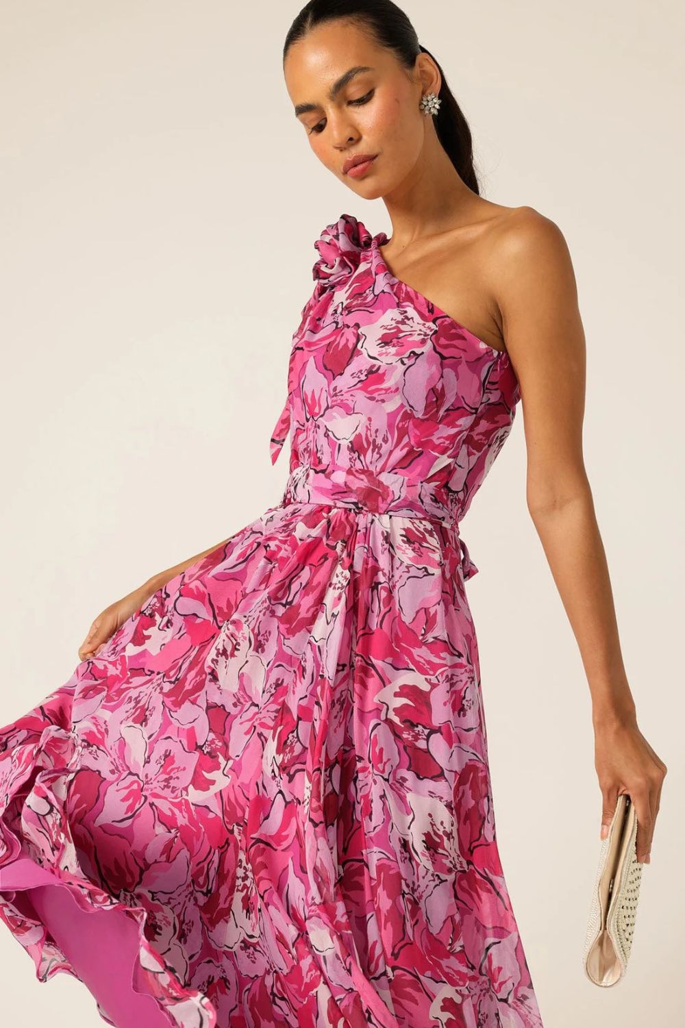 Sacha Drake - High Stakes Maxi Dress | Raspberry Mauve Floral - Dress - Silvermaple Boutique 