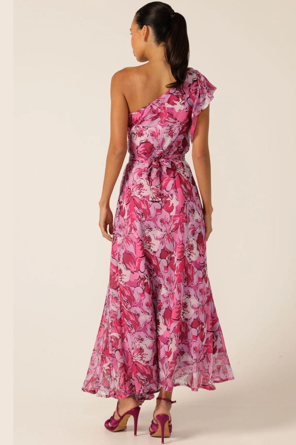 Sacha Drake - High Stakes Maxi Dress | Raspberry Mauve Floral - Dress - Silvermaple Boutique 