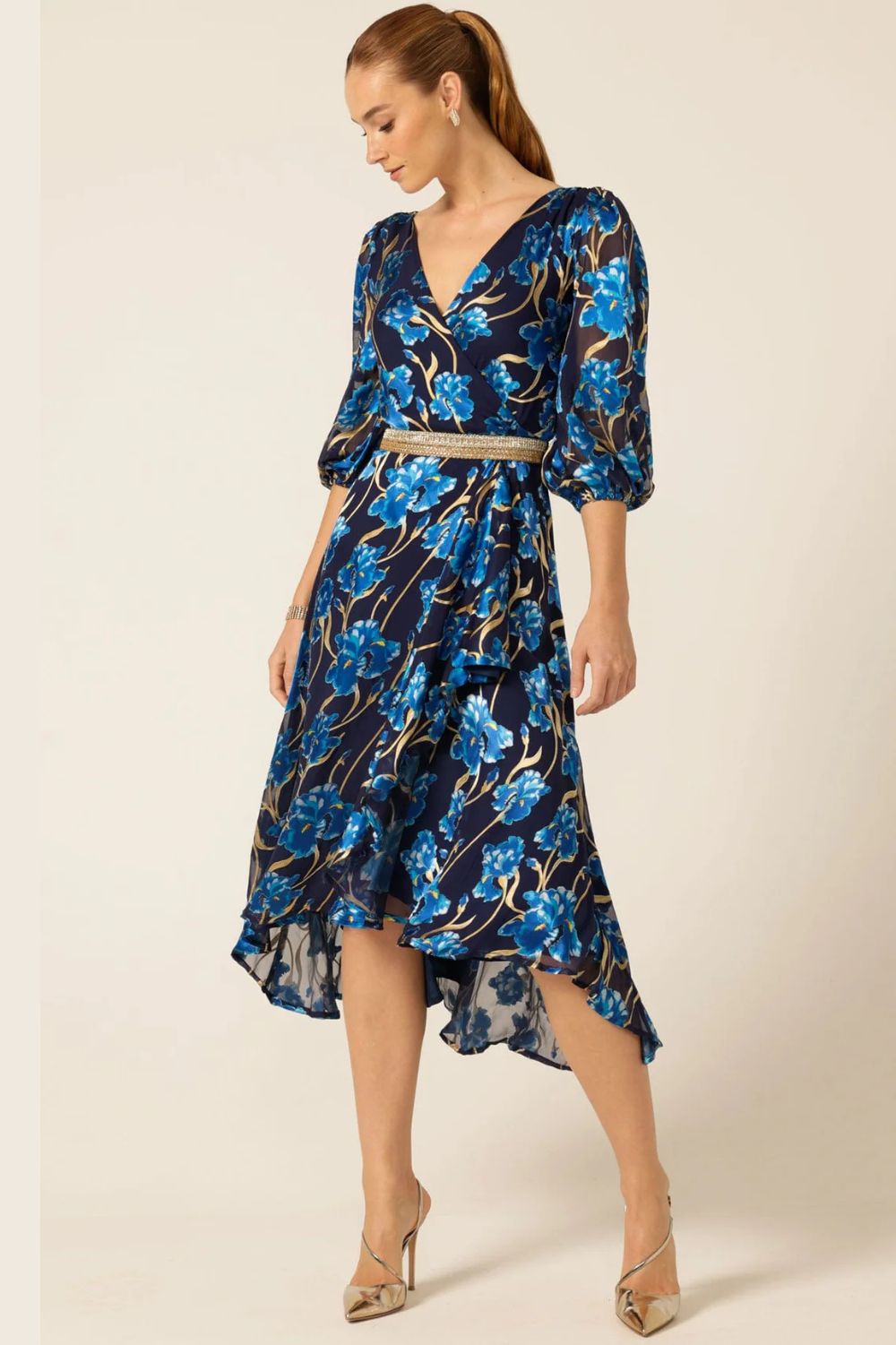 Sacha Drake - Linnee Wrap Midi Dress | Blue Iris - Dress - Silvermaple Boutique 