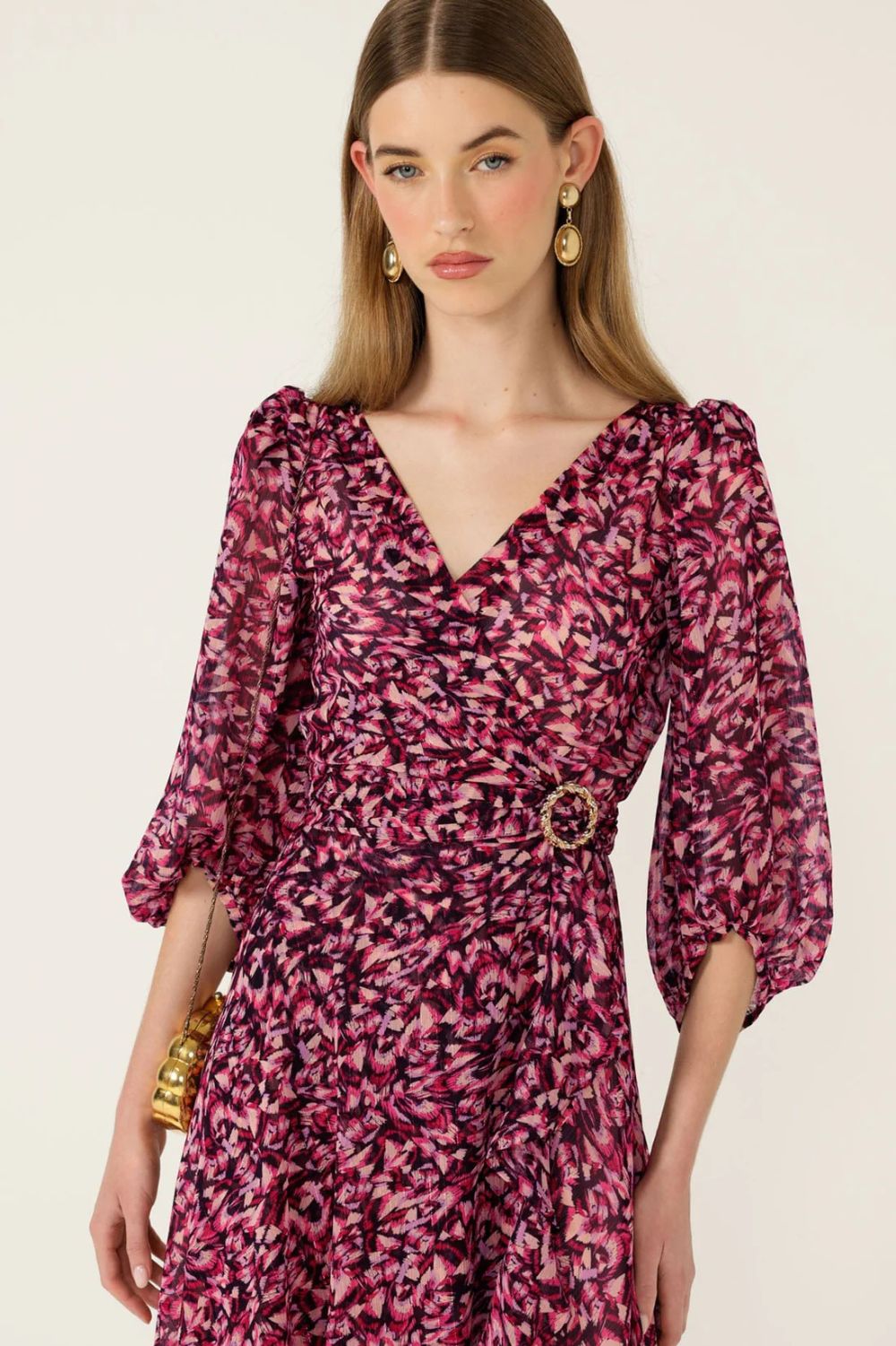 Sacha Drake - Zora Wrap Dress | Pink Feather - Dress - Silvermaple Boutique 