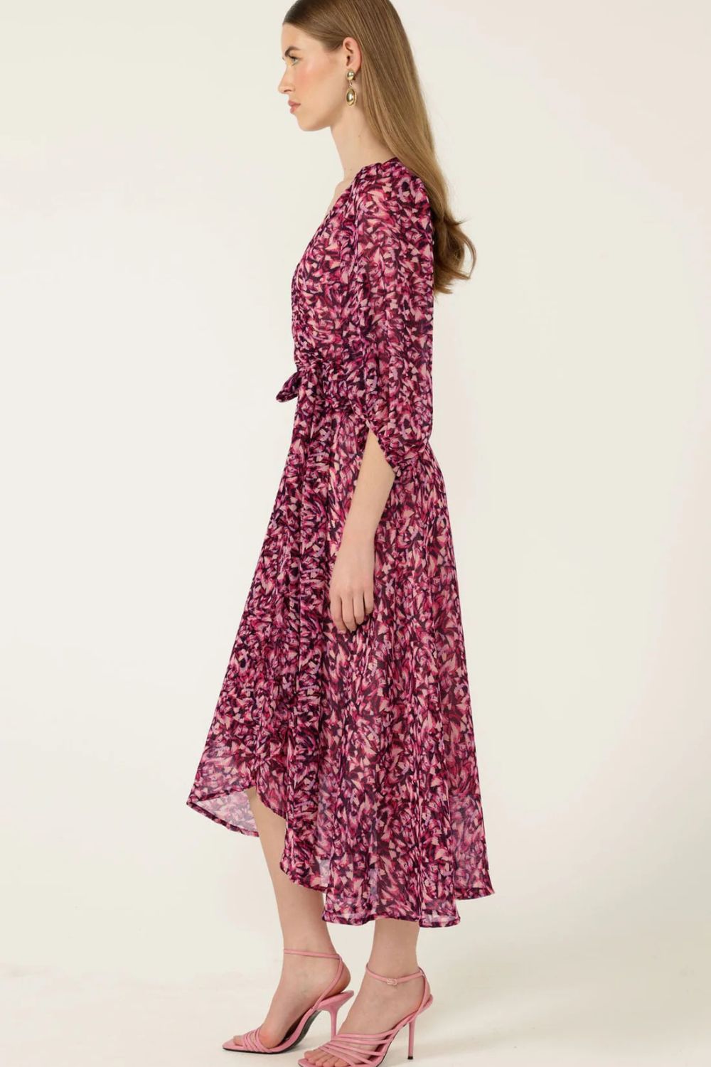 Sacha Drake - Zora Wrap Dress | Pink Feather - Dress - Silvermaple Boutique 